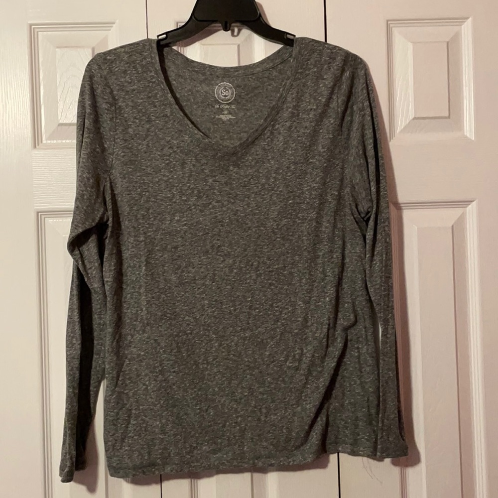 Gray Long Sleeve Women’s Top